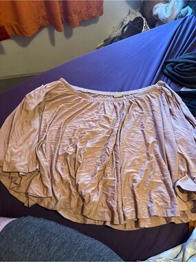 Maya Kern Taupe Mini Skater Skirt